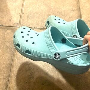 Teal Crocs